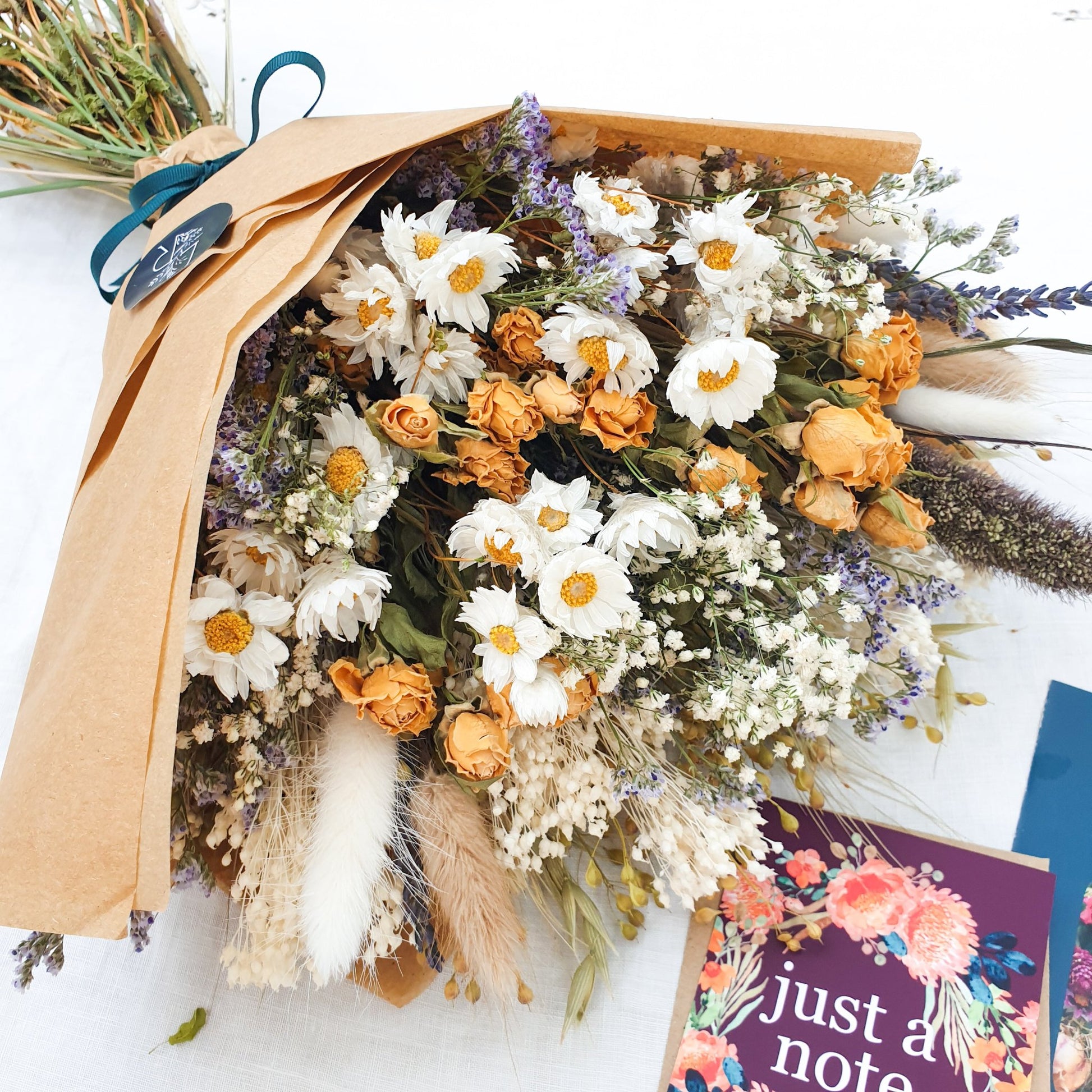 "Cottage Garden" Dried Flower Bouquet -Yellow - Lytton Rose Botanical