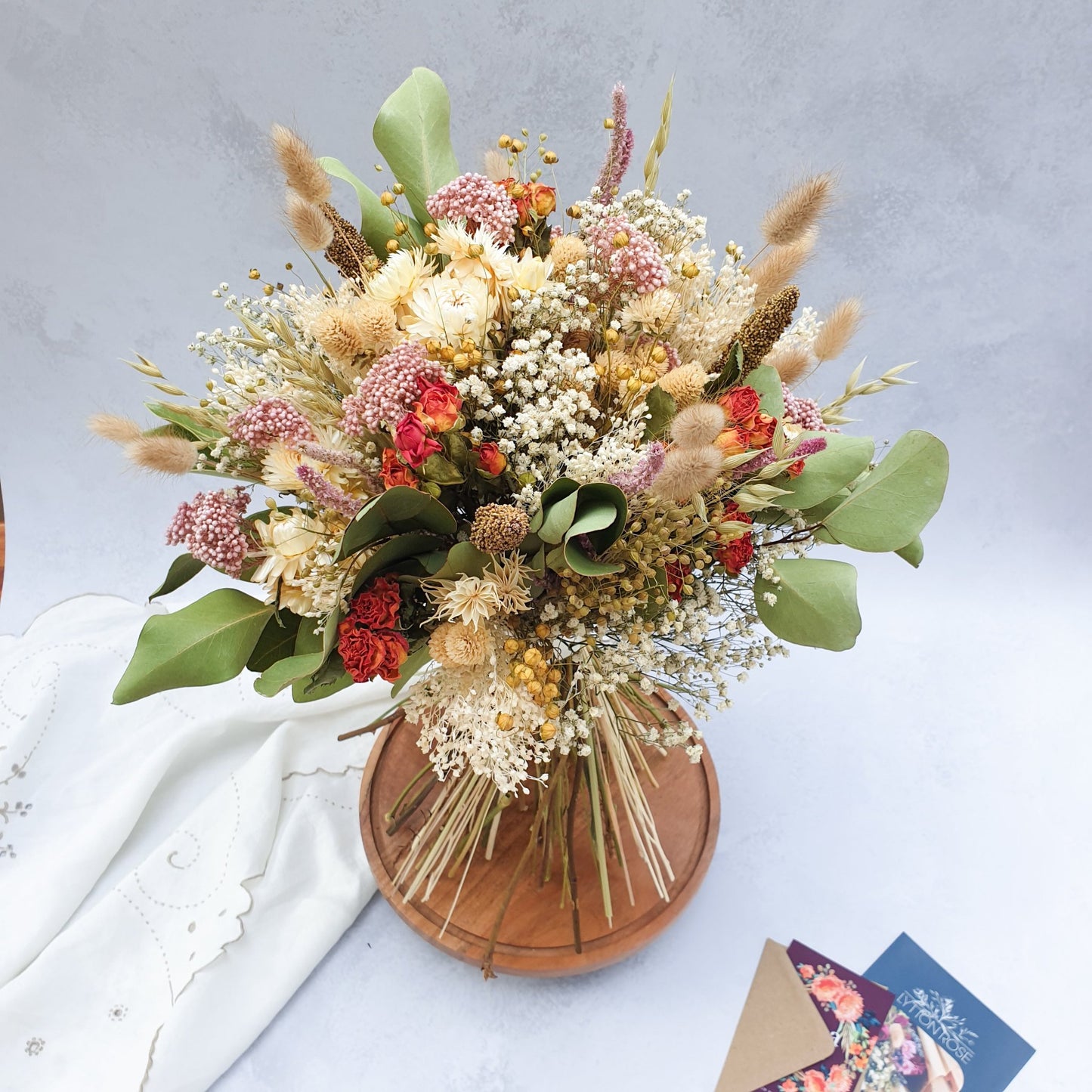 "Snowdonia Sunrise" Handtied Dried Flower Bouquet - Lytton Rose Botanical