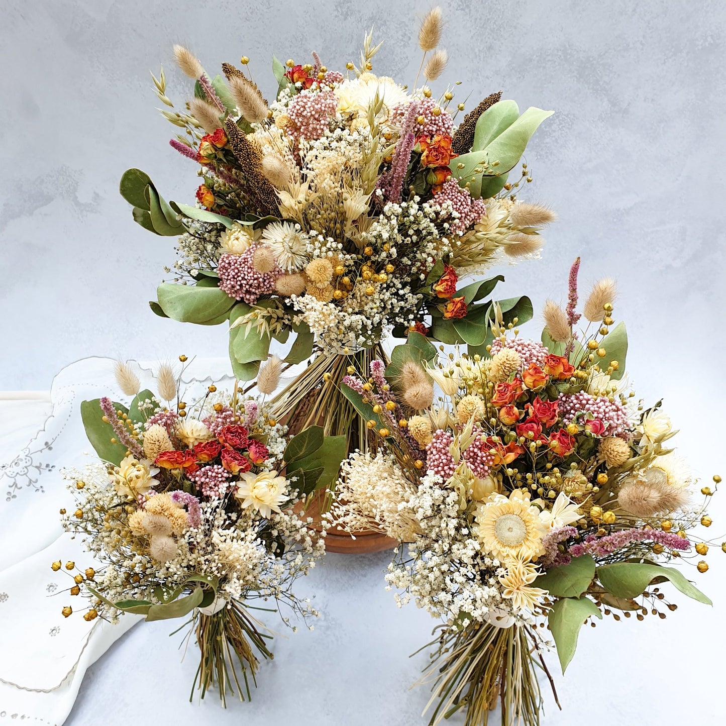 "Snowdonia Sunrise" Handtied Dried Flower Bouquet - Lytton Rose Botanical