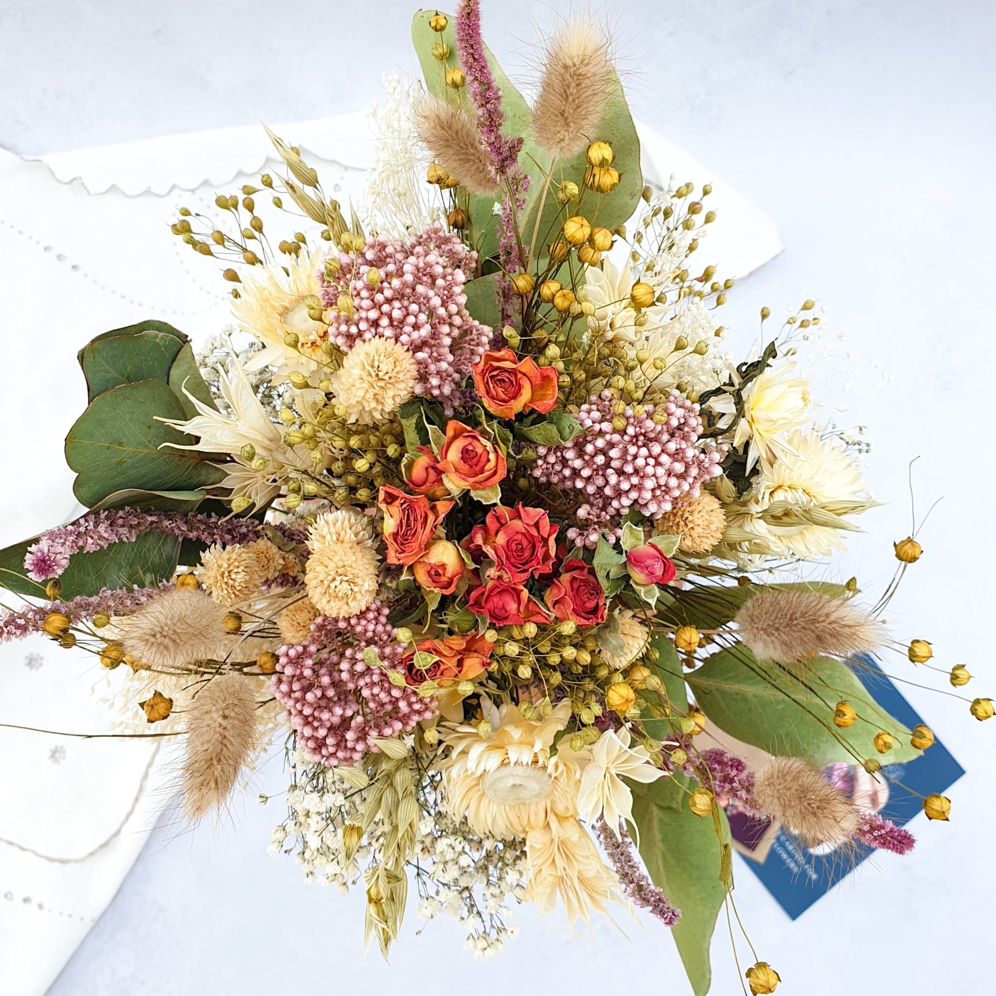 "Snowdonia Sunrise" Handtied Dried Flower Bouquet - Lytton Rose Botanical