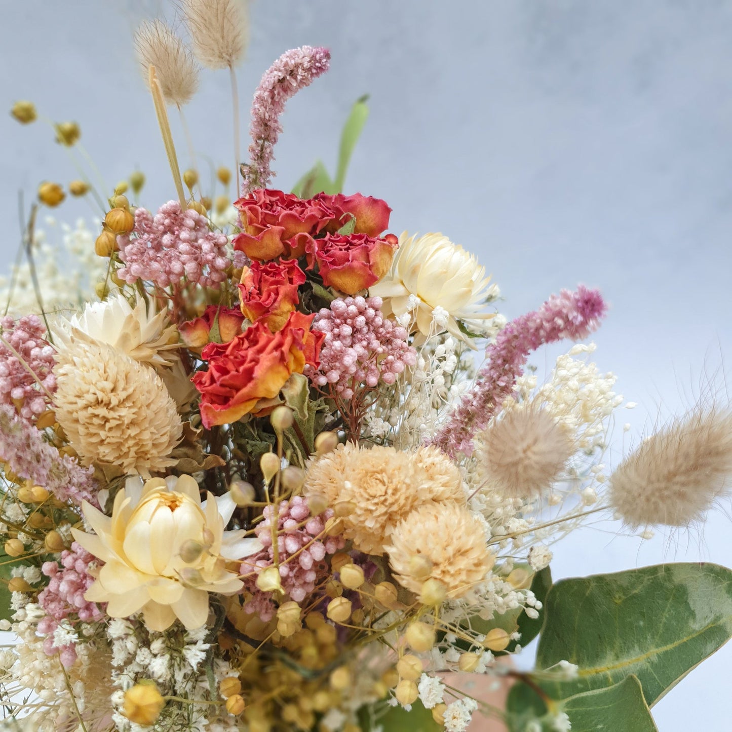 "Snowdonia Sunrise" Handtied Dried Flower Posy - Lytton Rose Botanical