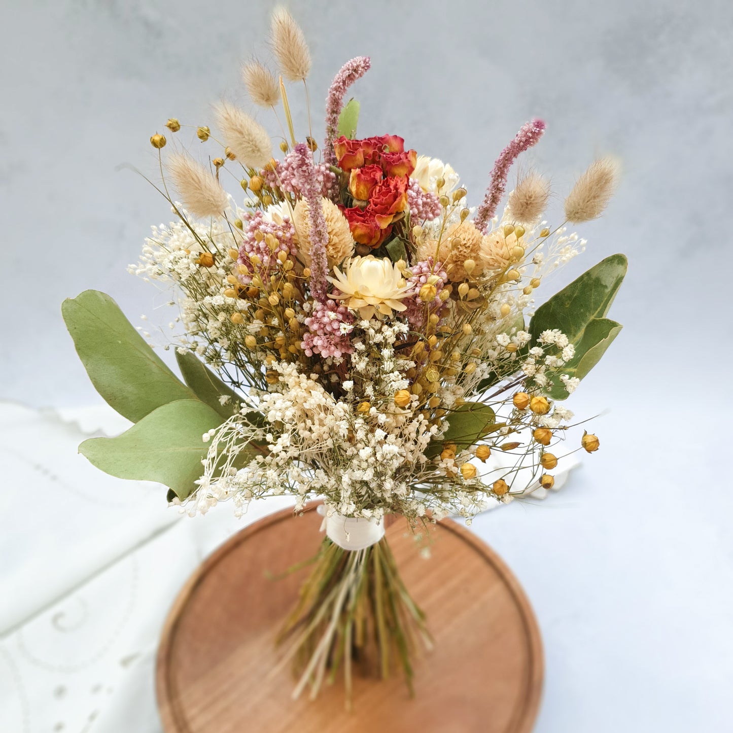 "Snowdonia Sunrise" Handtied Dried Flower Posy - Lytton Rose Botanical