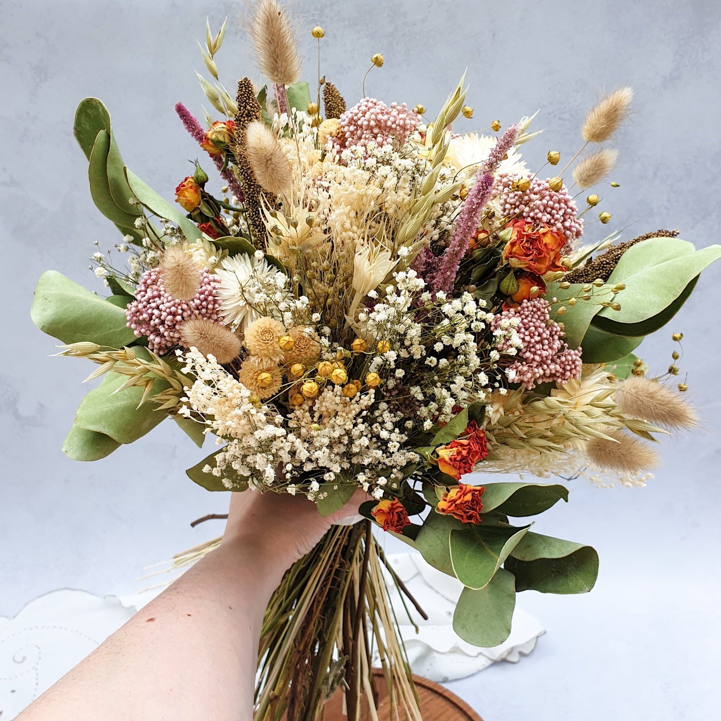 "Snowdonia Sunrise" Handtied Dried Flower Bouquet - Lytton Rose Botanical