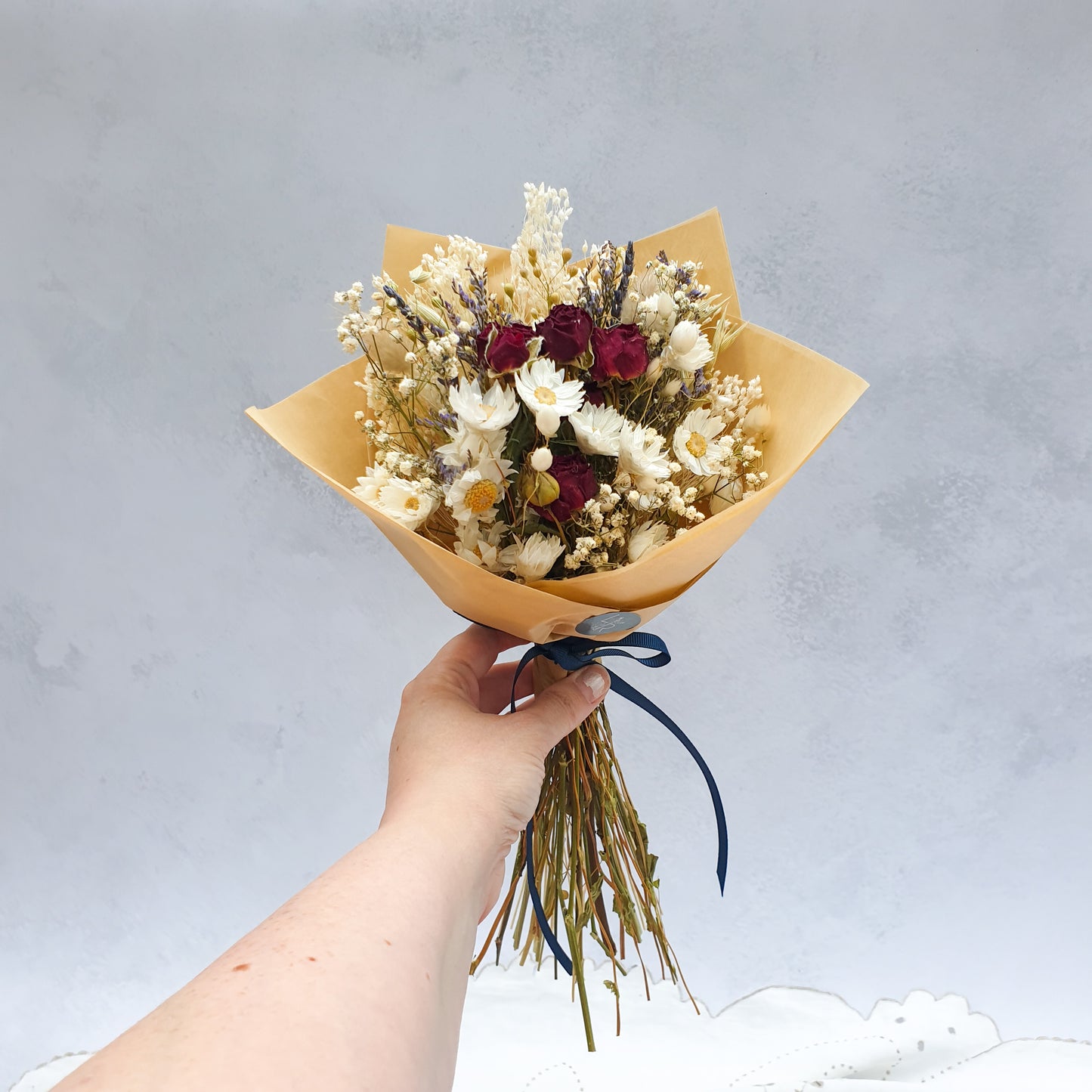 "Cottage Garden" Mini Dried Flower Bouquet- Red - Lytton Rose Botanical