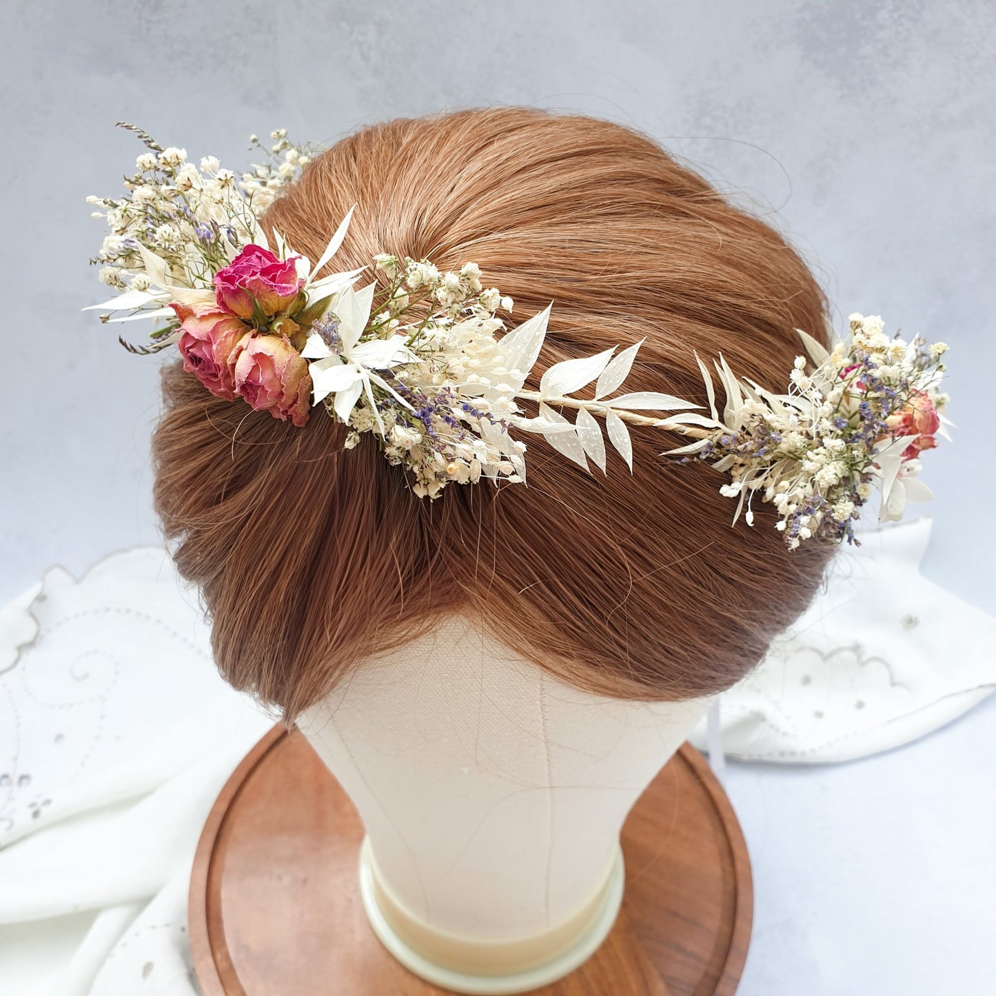 Roses and Daisy Flower Crown- Cottage Garden Collection - Lytton Rose Botanical