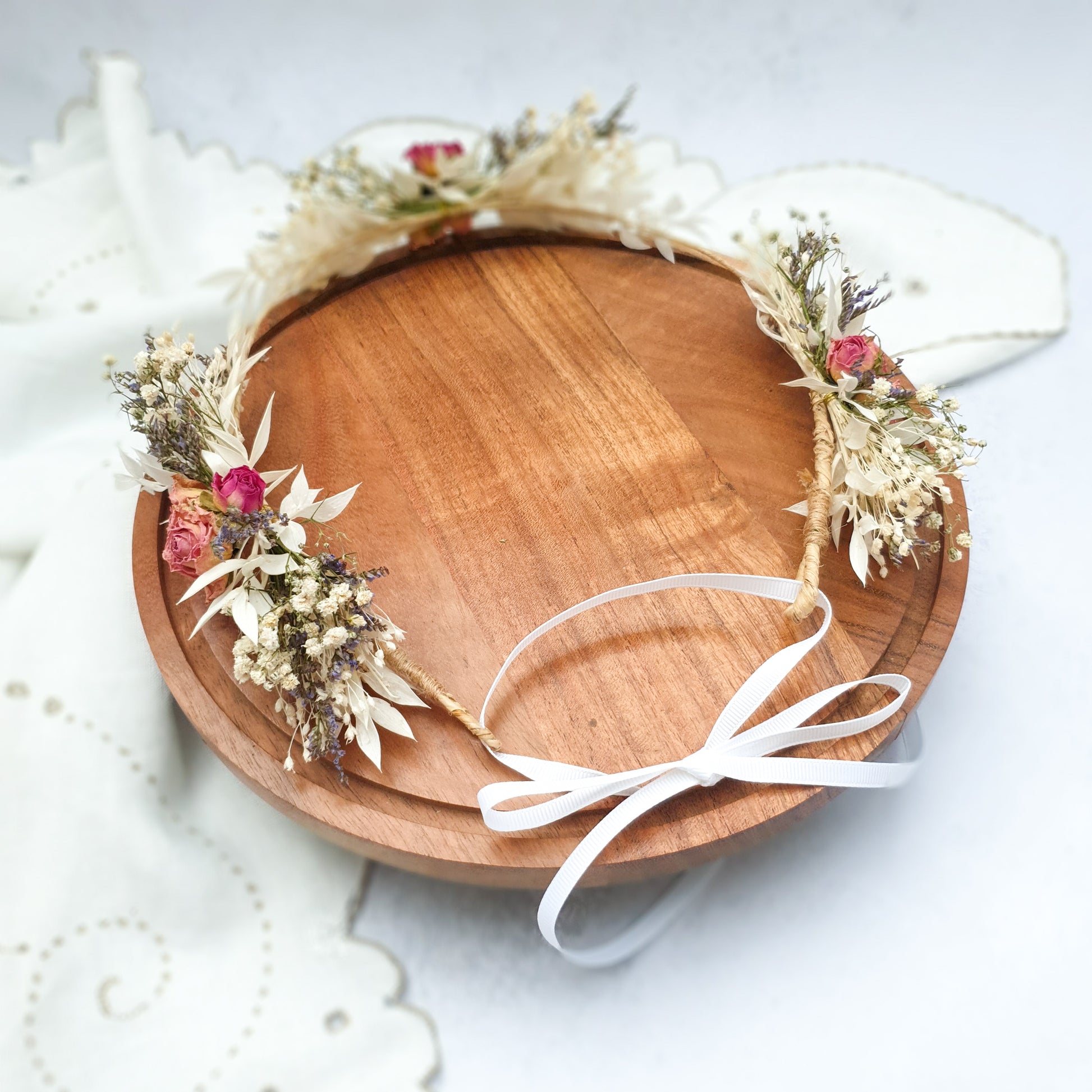 Roses and Daisy Flower Crown- Cottage Garden Collection - Lytton Rose Botanical