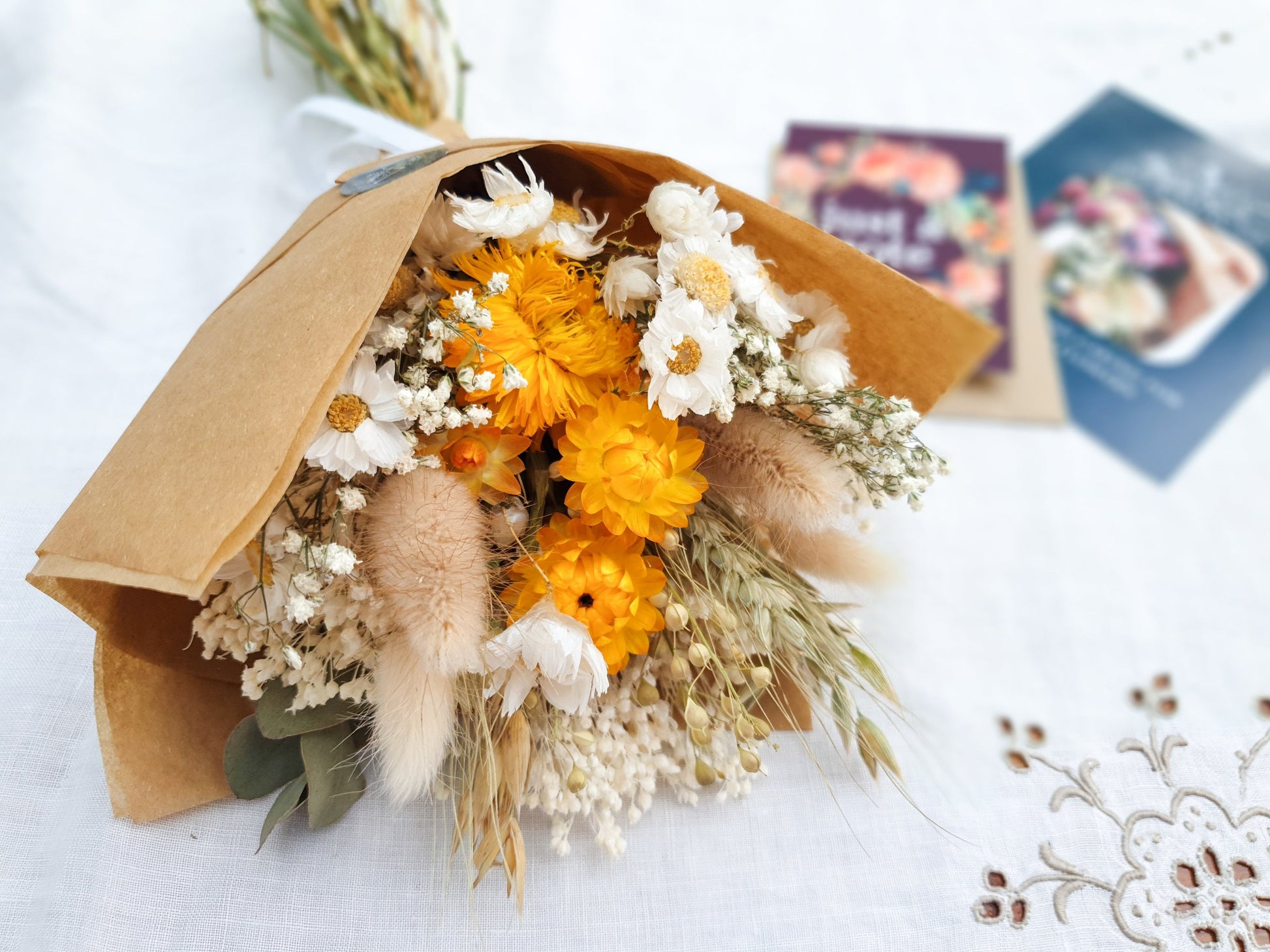 "Summer Gold" Mini Dried Flower Bouquet - Lytton Rose Botanical