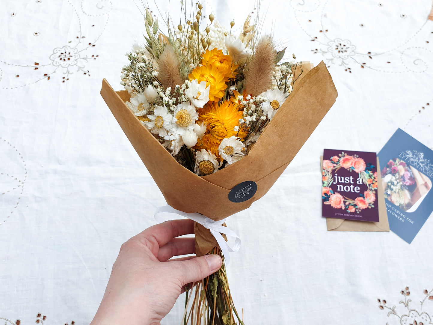 "Summer Gold" Mini Dried Flower Bouquet - Lytton Rose Botanical