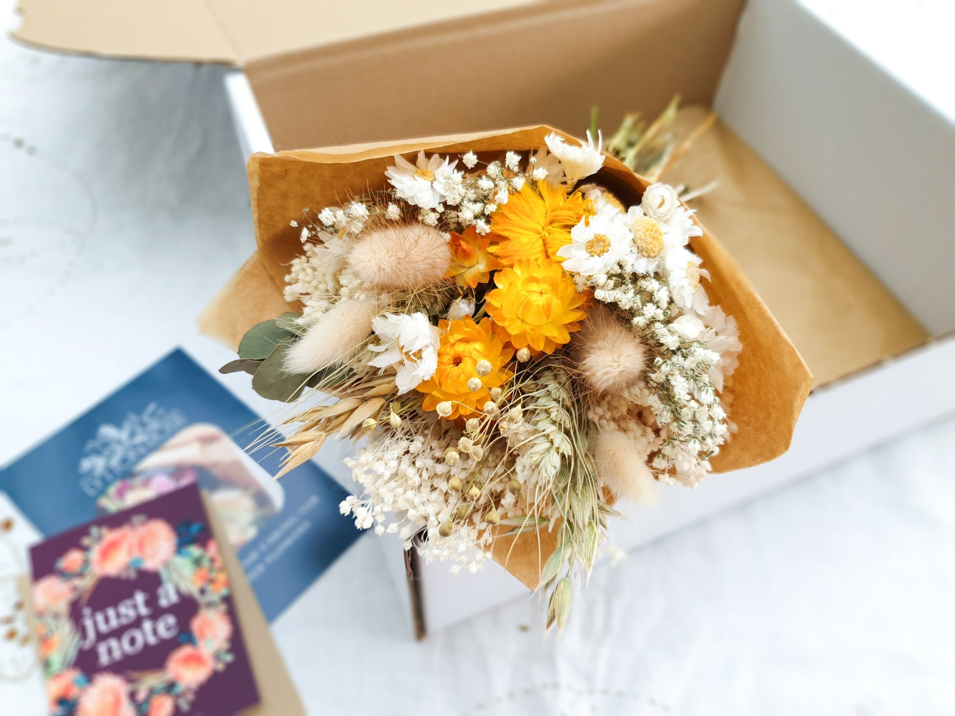 "Summer Gold" Mini Dried Flower Bouquet - Lytton Rose Botanical