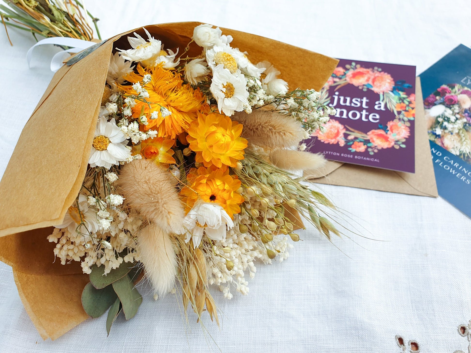 "Summer Gold" Mini Dried Flower Bouquet - Lytton Rose Botanical